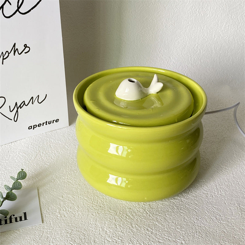 Automatic Ceramic Cat Fountain for Happy, Hydrated Pets
